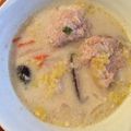 sachinchan's cooksnap of when they made 牛乳でお手軽！鶏だんごのとんこつ鍋.