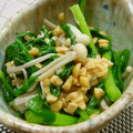 もりはん's cooksnap of when they made 菊菜とシメジのねばシャキ納豆あえ♪.