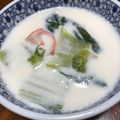 イヌチン's cooksnap of when they made 青梗菜とカニカマのミルク煮.