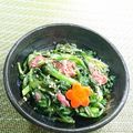 カルン's cooksnap of when they made 春菊のゴマ入り梅マヨ和え.