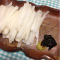ぽぽきゅ's cooksnap of when they made 速攻おつまみ☆大根スティック＋岩のり.