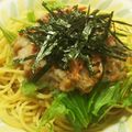 ゆこ０１２１'s cooksnap of when they made ツナ缶で ②ツナと納豆おろしスパ.