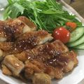 yuminan47k's cooksnap of when they made 鶏肉のにんにく照り焼き.