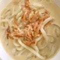 ☆そい☆'s cooksnap of when they made シャケのクリームうどん.