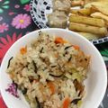 リラシャン's cooksnap of when they made ベーコン入 和風炊き込みご飯.