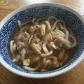 bunkochang's cooksnap of when they made 鶏肉で鴨南蛮風うどん☆.