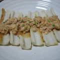 あちゃこ333's cooksnap of when they made 揚げちくわのマヨキムチのせ.