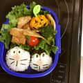 中よし's cooksnap of when they made *ドラえもんおにぎり*キャラ弁*.