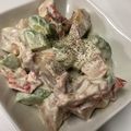 すばりん美智絵描き's cooksnap of when they made 柿とスモークサーモン、アボカドサラダ.