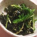 羽尼うに's cooksnap of when they made わさび菜とワカメのナムル.