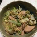 Takacyan7☆'s cooksnap of when they made キャベツと魚ニソ卵のお好みソース炒め.
