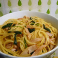 なすびーち's cooksnap of when they made ほうれんそうとハムの和風パスタ.