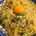 yo__kun's cooksnap of when they made ワンポットパスタ ですき焼きパスタ.