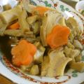 低カロ探検隊's cooksnap of when they made 干し芋茎(ズイキ・芋がら)と車麩の煮物.