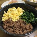 ゆいランラン's cooksnap of when they made スタミナ焼肉そぼろ丼.