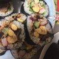 メロンパンケーキ's cooksnap of when they made 失敗無し☆具沢山な7福太巻き☆恵方にも.