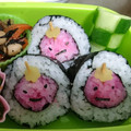 ひびのんママ's cooksnap of when they made 青オニと赤オニの海苔巻き風おにぎり♪節分.