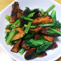 ellie21's cooksnap of when they made 南瓜と小松菜の七味マヨ炒め.