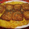 satomiａｉ's cooksnap of when they made 豆腐のバター大葉醤油焼き☆卵チーズとじ.
