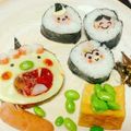 earlyさん's cooksnap of when they made 節分 はなかっぱ飾り巻き寿司キャラ弁.
