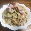 Takarai3's cooksnap of when they made ベーコンと塩昆布♡バター醤油パスタ.