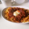 いちごあめ、's cooksnap of when they made 夫お気に入り♪洋食屋さんのミートスパ.
