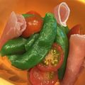 パールほのか's cooksnap of when they made スナップエンドウとハムとトマトのサラダ♡.
