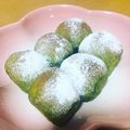 あかにーー's cooksnap of when they made 抹茶のふんわり幸せ♡ちぎりパン.