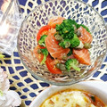 まいこさんのレシピ's cooksnap of when they made ✿サーモンと菜の花のケイパー和え✿.