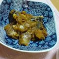 えこぶぅ's cooksnap of when they made 圧力鍋で秋刀魚とごぼうのカレー煮.