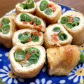 YUKIKI☆'s cooksnap of when they made 油揚げの野菜くるくる巻き.