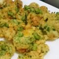 ツインズ♀ママ's cooksnap of when they made エビとちくわと枝豆の天ぷら.