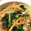 zaruzaru's cooksnap of when they made 野菜を食べよう！小松菜と人参のナムル★.