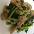 ｙａ－ｙａ－'s cooksnap of when they made 大根の葉と豚バラのオイスターソース炒め.
