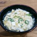 Ｓａ－Ｒｉ's cooksnap of when they made 本つゆ香り白だし豆腐とオクラの卵スープ♪.
