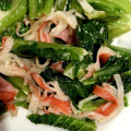 はに333's cooksnap of when they made レタスとカニカマのマヨネーズ炒め.