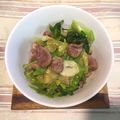 ももいろふらみんご's cooksnap of when they made 我が家の大皿*砂肝とレタスの炒めもの.