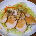 peteco's cooksnap of when they made 鶏ハムサラダ.
