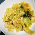 クックS3KLCL☆'s cooksnap of when they made キャベツと油揚げの卵とじ.