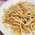 mmameco's cooksnap of when they made 焼豚ともやしの焼きうどん♪.