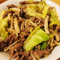 ILBER's cooksnap of when they made 牛肉ともやしとキャベツの塩炒め.