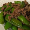 nobumuu's cooksnap of when they made 牛肉と絹さやのオイスターソース炒め.