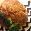★かおっち★'s cooksnap of when they made フライパンで簡単♥トマト煮込みハンバーグ.