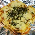 naacha1206's cooksnap of when they made 糖質制限 おいしい油揚げピザ.