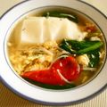 豆大福モッチ's cooksnap of when they made 青菜とトマトの餅入り玉子スープ.