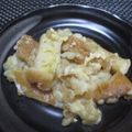 ジョングレ's cooksnap of when they made パン耳と天かすのフレンチトースト風卵とじ.