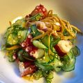 kawaramono's cooksnap of when they made 家族が大好きなタコときゅうりの酢の物.