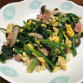 イヌチン's cooksnap of when they made ほうれん草とベーコンの卵炒め(´▽`)✨.