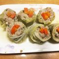 ゆなちゃんのばあば's cooksnap of when they made フライパンで簡単＊白菜シュウマイ♪.