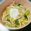 もぐ・ω・くま's cooksnap of when they made 白菜と油あげのシンプルみそ煮込みうどん.
